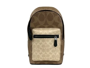 Coach West Color Block Leather Sling Pack Backpack Bag - Picture 1 of 5