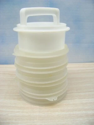 Tupperware Hamburger Press with Ring Mold and Keepers - Vintage - Image 1 of 3