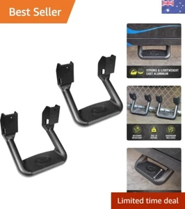 Durable Black Aluminium Side Steps for Effortless Entry Access - Universal Fit - Picture 1 of 10