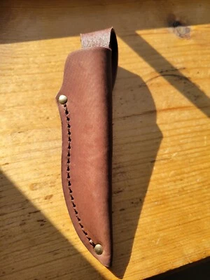 Sheaths Genuine Natural Brown Leather For Up To 6" Overall Fixed-Blade Knife - Image 1 of 4