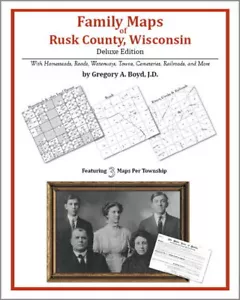 Familienkarten Rusk County Wisconsin Genealogie WI Platte - Bild 1 von 1