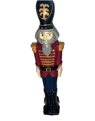 Vintage Christmas Nutcracker Toy Soldier Cast Iron Metal Handheld - Image 1 of 4