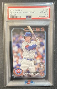 2024 Topps Black 08/73 #407 Pete Crow-Armstrong RC PSA 8.5 - Picture 1 of 2