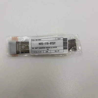 Correa de reloj Patek Philippe mate gabardina ceja cocodrilo 21 x 16 Foto 1 de 3