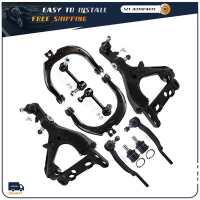 10pc Complete Front Control Arms Suspension Kit For GMC Envoy Chevy Trailblazer - Image 1 of 4