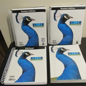 bju Press. Lot of 4 Books. LIFE SCIENCE Teacher's ED A&B, Lab Manual, Student - Picture 1 of 3