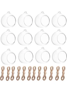 15 Pcs Hanging Acrylic Tealight Holder Globe 2.36" Diameter, Tea Light Candle - Picture 1 of 3