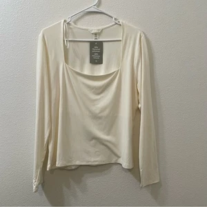 H&M Häkelbluse Creme XL Neu Mit Etikett - Bild 1 von 4