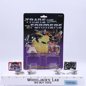 Ravage & Rumble 100% Complete W/CARDBACK & BUBBLE 1985 G1 Transformers Vintage - Picture 1 of 5