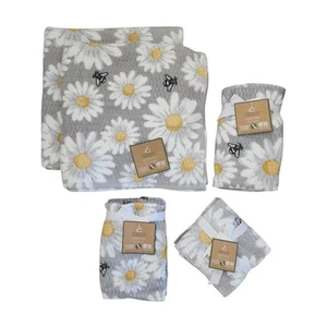 Deborah Connolly Daisy Bumble Bee 2 Bad + 2 Hand + 2 Tip Handtücher + 4 Waschlappen - Bild 1 von 6