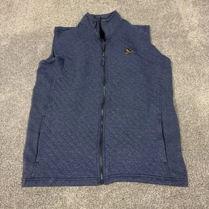 Charles River Philadelphia Cricket Club Vest Sweater Blue Quilted Fleece Size L - Picture 1 of 9