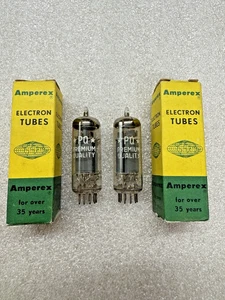 NOS NIB 1962 Amperex 7119 E182CC PQ Matching Pair Preamp Tubes USA - Bild 1 von 2