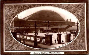 RPPC Manchester England Central Station UK Postcard E68 - Picture 1 of 2