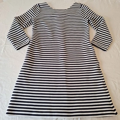 Vestido Lilly Pulitzer negro blanco a rayas para mujer XL bolsillos laterales mangas 3/4  Foto 1 de 4