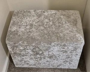 Ottoman Storage Box Valvet Crushed With Hinges  60cm×40cmx40cm - Picture 1 of 4