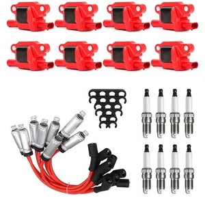 Ignition Coil W/Spark Plug+Wire For Buick/Cadillac/Chevrolet/GMC/Hummer UF413 - Picture 1 of 13