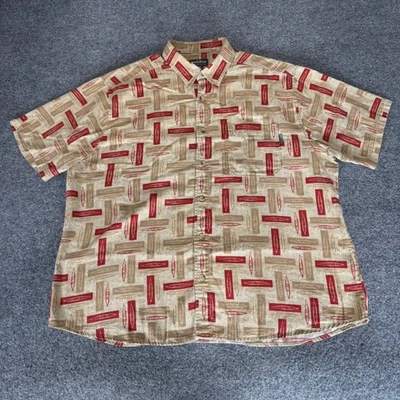 Шерстяная рубашка мужская XL хаки AOP каяки с коротким рукавом на пуговицах повседневная для улицы - Изображение 1 из 4