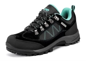 R-CORD Womens Hiking Shoes Teal And Black Size 9 Laceup Outdoor Trekking Waterpr - Picture 1 of 8