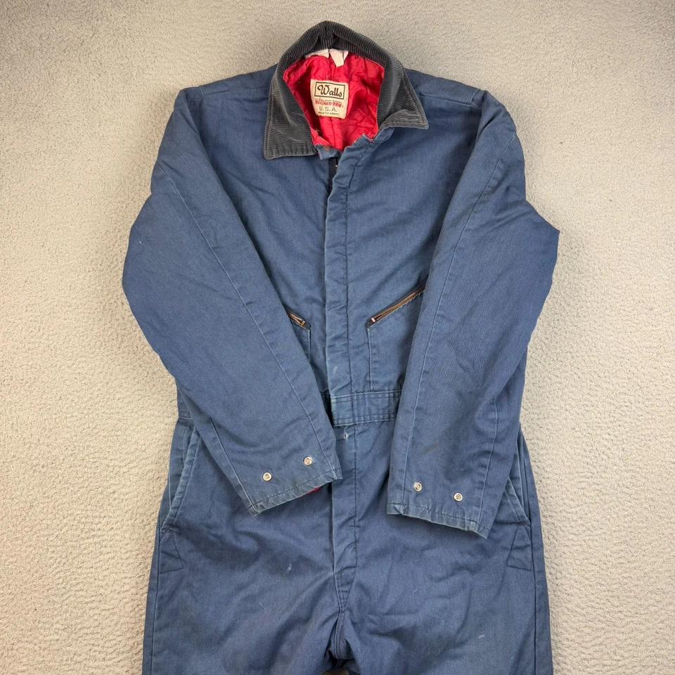 Walls Blizzard Pruf Coveralls Men Large Tall VTG USA Insulated Jumpsuit Workwear - Image 1 of 4