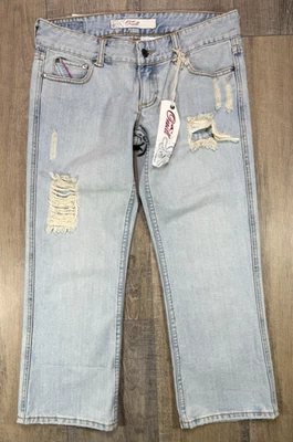 Jeans Y2K Oneill Surf holgados lavado claro para mujer 30x24,5 azules rayos de luz con etiquetas Foto 1 de 4