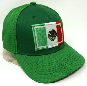 MEXICO FLAG Strapback Cap Hat El Tri Mexican Futbol Soccer OSFM Green NWT - Picture 1 of 4