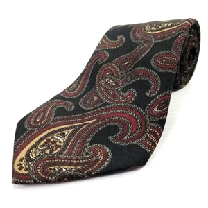 Vintage Robert Talbott Bricks Luxus Krawatte schwarz rot Paisley Seide Baumwollmischung Krawatte - Bild 1 von 8