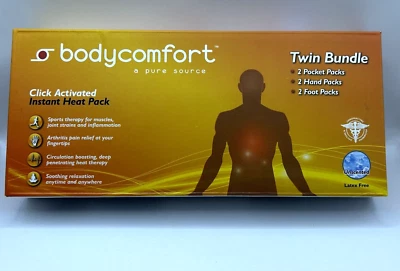 Body Comfort Twin Bundle Instant Heat Packs 2 Pocket, Hand, Foot Packs Reuseable - Image 1 of 4