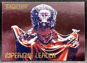 Tarjeta de inserción de lámina de oro Dart Battlestar Galactica 1996 #GF3 Imperious Leader - Imagen 1 de 2