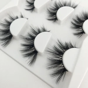 5D Mink Eyelashes 3 Pairs Beauty Natural Long Thick Hair False Eye Lashes Makeup - Picture 1 of 12