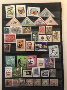 Collection Of Foreign Mint Used On Pages Cards Hungary Topicals - Picture 1 of 12