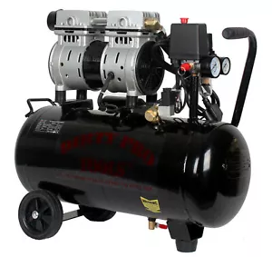 Silent Air Compressor 24 Litre Oil Free 220V 8 Bar 115Psi 24L Dirty Pro Tools 25 - Picture 1 of 4