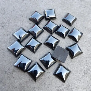 Hematite Gun Metal Square Cabochon 6mm To 20mm Natural Polished Loose Gemstone - Picture 1 of 6