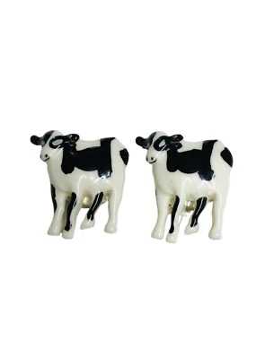 2 Cow Killer Buttonz Fashion  Button Covers USA Black & White 1.25” Farm Animal - Image 1 of 4