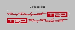 2 Piece Toyota TRD Racing Decals Tundra Supra MR2 Celica Corolla FJ Tacoma JDM - Picture 1 of 3