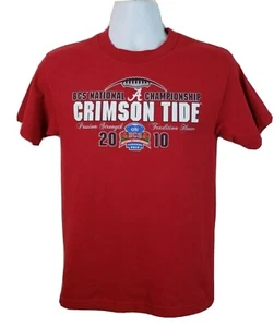 Maglietta Ufficiale 2010 BCS National Championship Alabama Crimson Tide Small - Foto 1 di 6