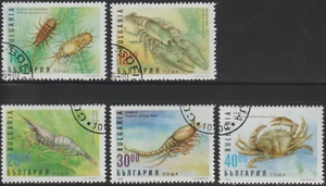 (U19)MALAYSIA BULGARIA 1996 CRUSTACEANS MARINR LIFE -LOBSTER PRAWN 5V CTO - Picture 1 of 1