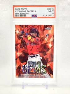 2024 Topps Chrome Ceddanne Rafaela Hidden Gems Red Sox RC Rookie PSA 9 - Picture 1 of 2