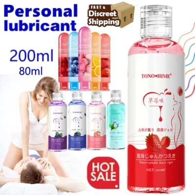 Gel lubricante comestible sabor fruta adulto lubricante comestible masaje sexual oral aceite sexo Foto 1 de 4