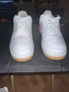Size 7 Mens - Nike Air Force 1 Low Color of the Month - White Pink Gum Bottom - Picture 1 of 5