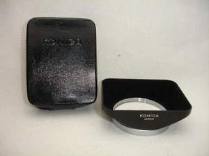 Konica 55mm Lens Hood with case for 24mm and 28mm Lens Slip On Rectangular - Picture 1 of 12
