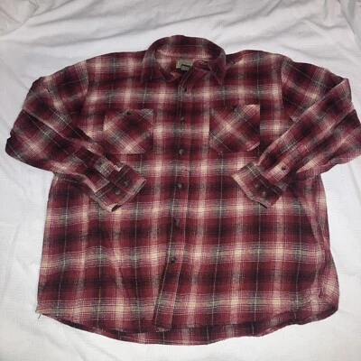 CE Schmidt Workwear Flannel Shirt Men's XL Cotton Red Plaid Heavy Warm Chore - Image 1 of 4