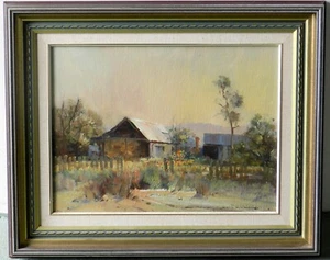 Doug Sealy (1937-) Original Oil Painting Afternoon Glow Sofala Old Minning Town - Picture 1 of 4