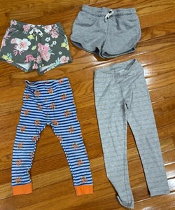 Lot of 4 Cat & Jack, Jumping Beans Shorts and Pyjama Pants Size 4T  - 6 - Picture 1 of 6