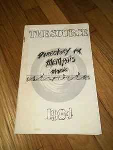 The Source - Directory For Memphis Music 1984 Pamphlet - Belonged To RUBY WILSON - Picture 1 of 8