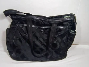 Bolso de pañales para bebé Coach logo negro correa ajustable F1193-16975 - Imagen 1 de 16