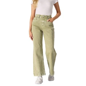 Women’s Denim Cargo Jeans High Waist Wide Leg Trousers - Picture 1 of 11