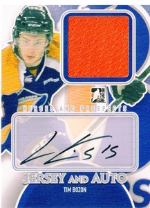 2012-13 ITG Heroes and Prospects Jersey Autographs #MATB Tim Bozon Jersey /40*