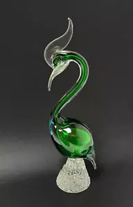 VINTAGE ITALIAN MURANO ART GLASS BIRD FIGURINE SCULPTURE MID CENTURY MODERN MCM - Picture 1 of 8