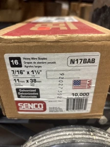 Senco N17bab Graffette Resistenti, 16 Ga, Corona Standard, 1-1/2 In Gamba L, Acciaio, - Foto 1 di 3