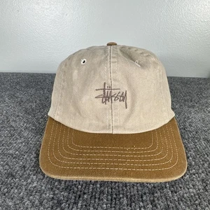 Gorra de béisbol Stussy vintage de dos tonos caqui marrón a presión tonos tierra - Imagen 1 de 9